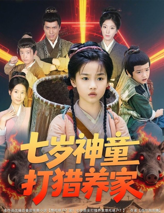 短剧《七岁神童打猎养家＆全村闹饥荒萌宝肉满仓$杨喜嘉》