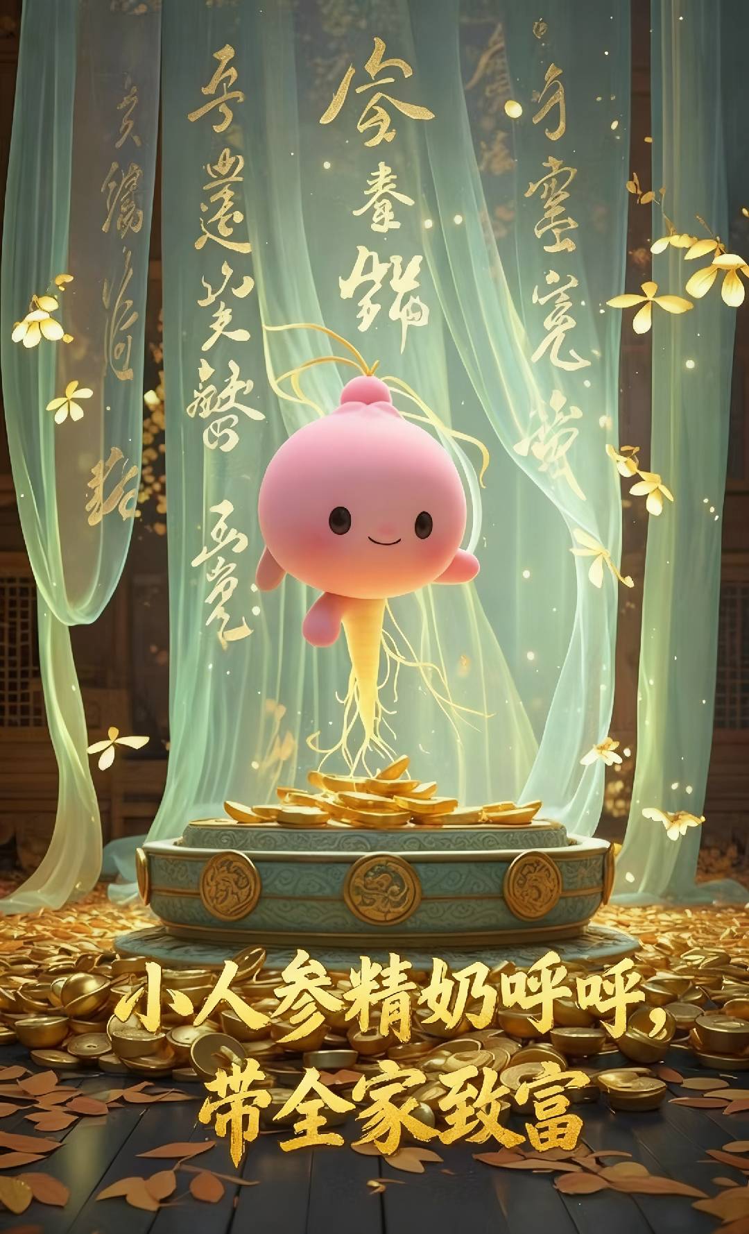 小人参精奶呼呼带全家暴富短剧